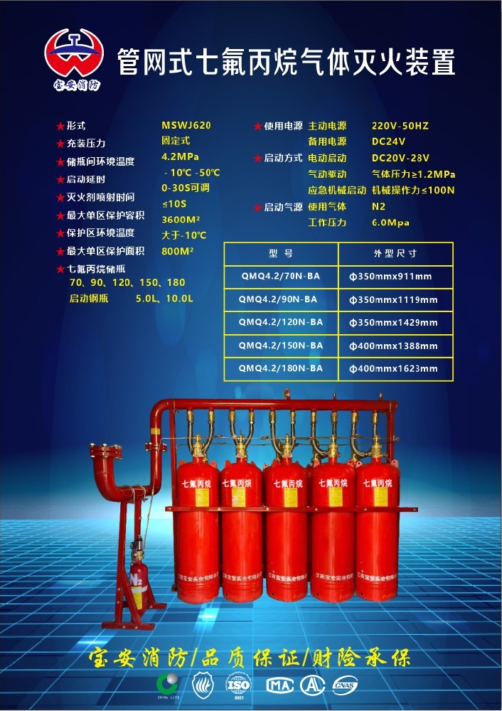 管網(wǎng)式七氟丙烷氣體滅火系統(tǒng)